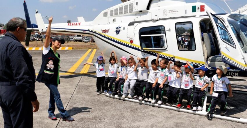 SSP ofrece el taller «Aprende a Volar con tu Guardia Civil», a estudiantes de Morelia