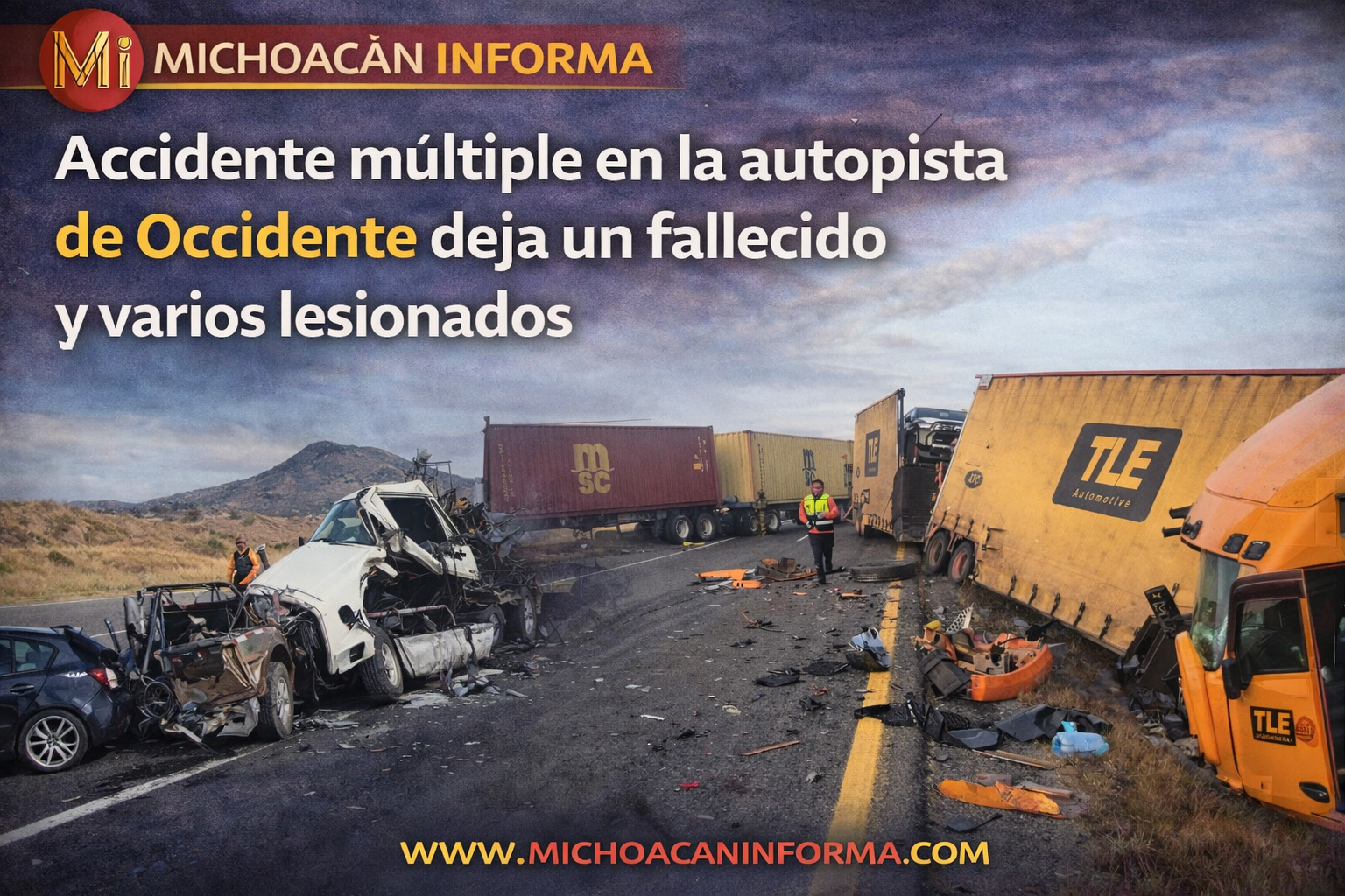 Accidente múltiple en la autopista