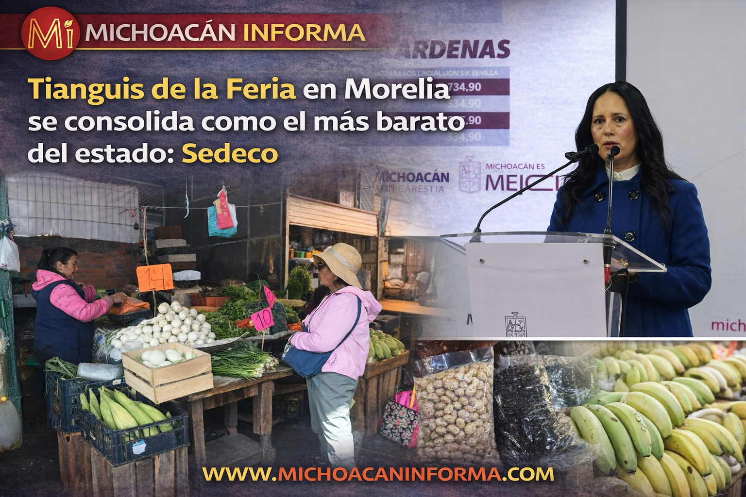 Tianguis de la Feria en Morelia se consolida como el más barato del estado: Sedeco
