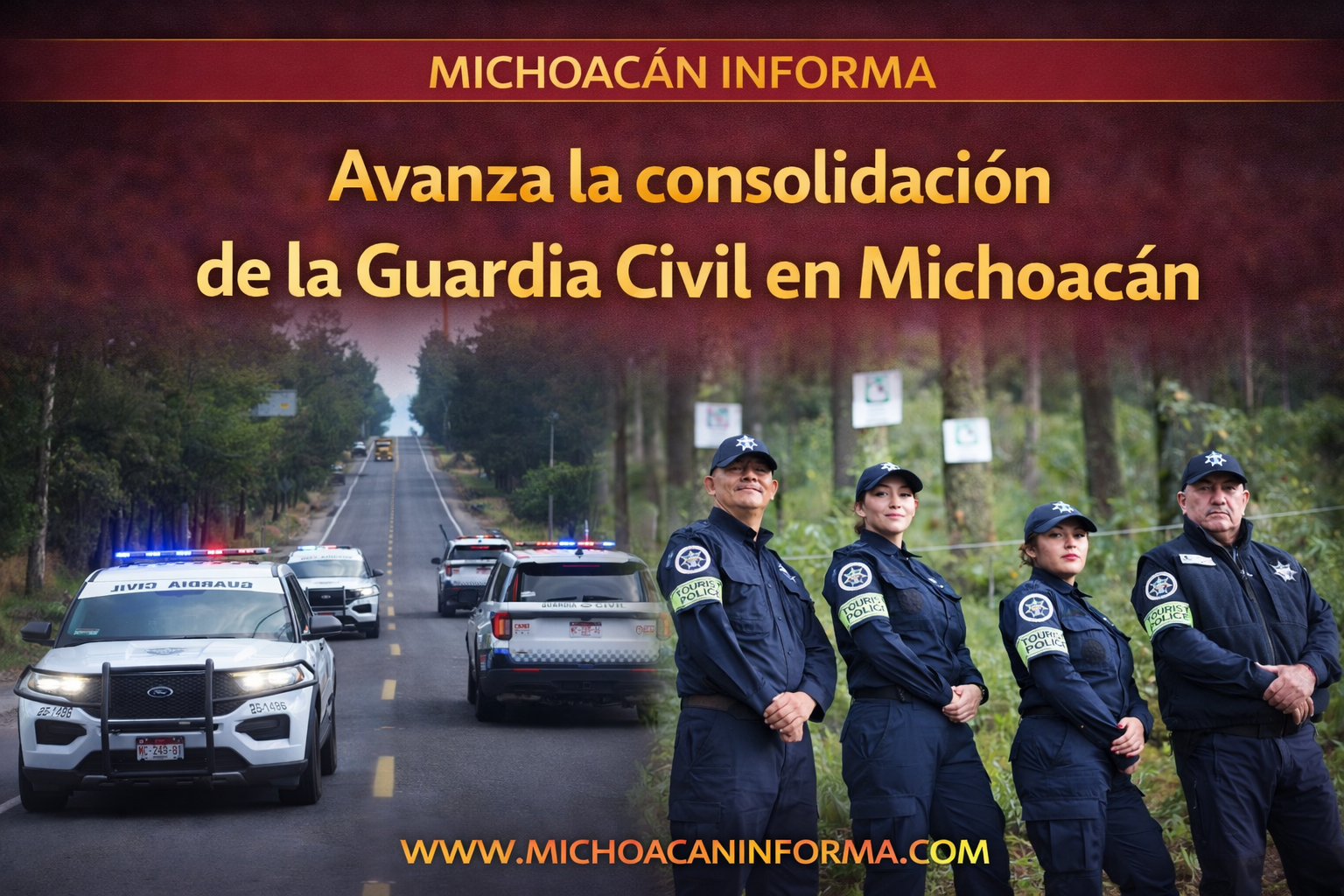 Elementos de la Guardia Civil de Michoacán durante labores de seguridad y fortalecimiento institucional