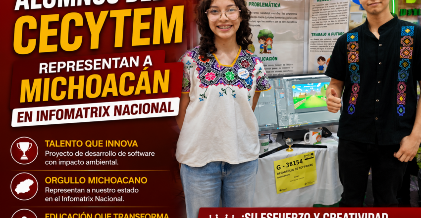 Estudiantes del Cecytem buscan el éxito en Infomatrix Nacional 2026