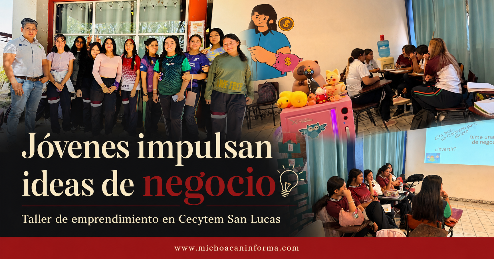 Estudiantes del Cecytem San Lucas participan en taller de emprendimiento con herramientas de Elevator Pitch y Modelo Canvas.