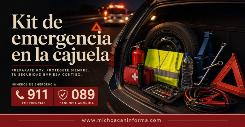 SSP recomienda llevar kit de emergencia en la cajuela antes de viajar por carretera
