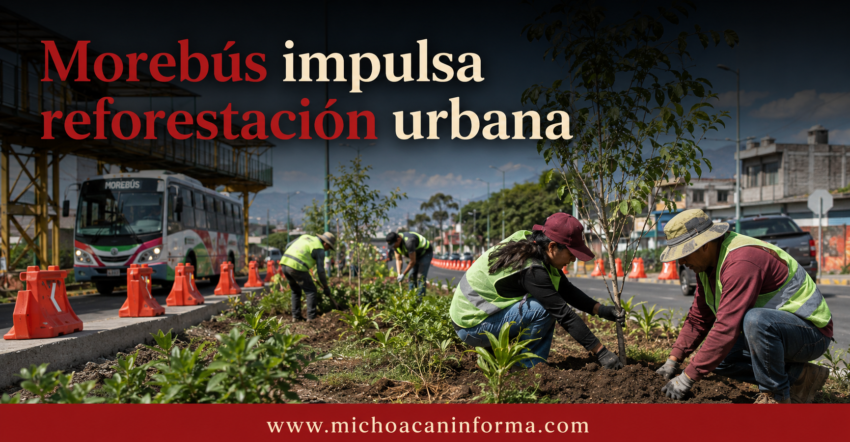 Morebús realizará jornada de reforestación urbana en Morelia