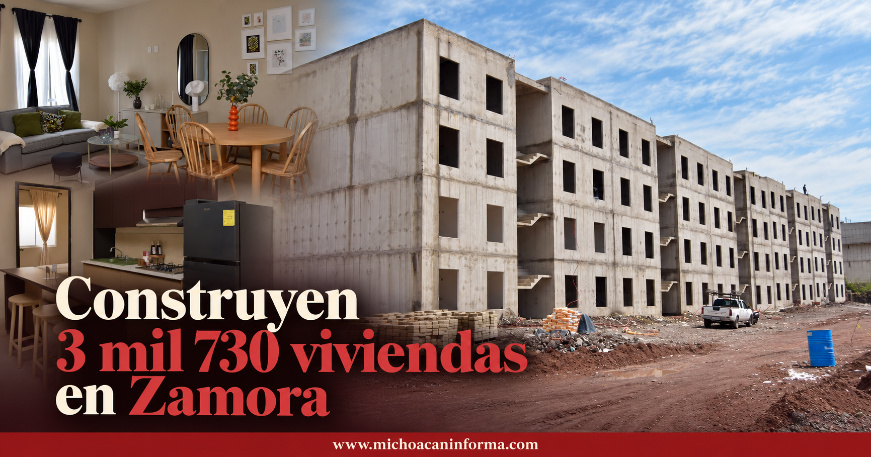 3 mil 730 viviendas en construcción