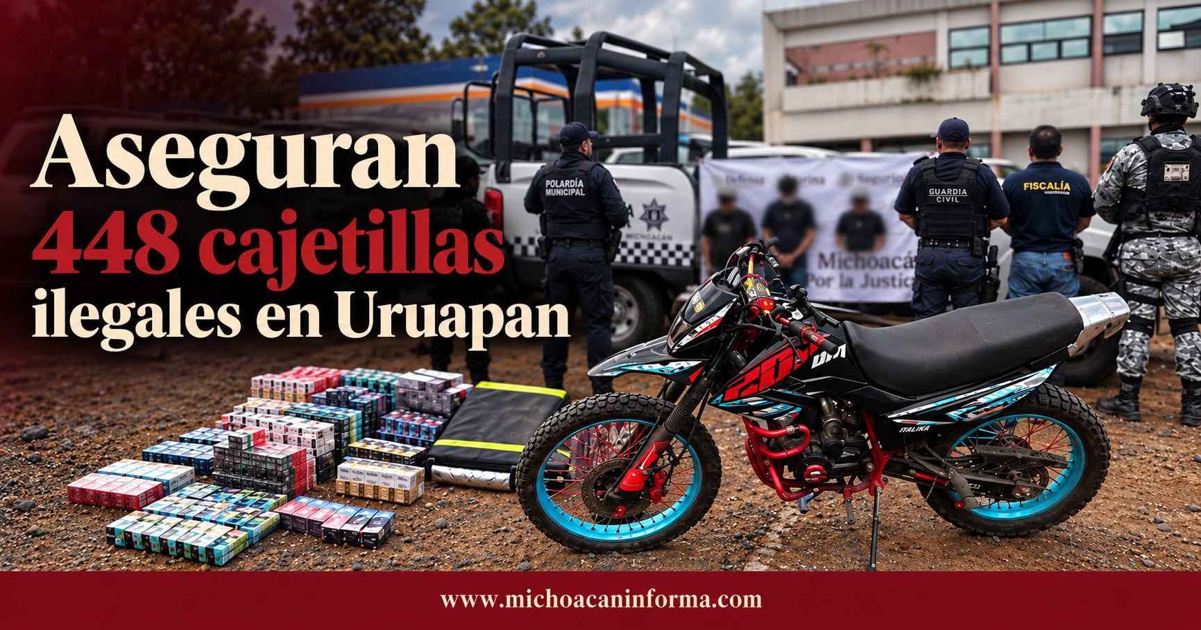 Aseguran cigarros ilegales en Uruapan
