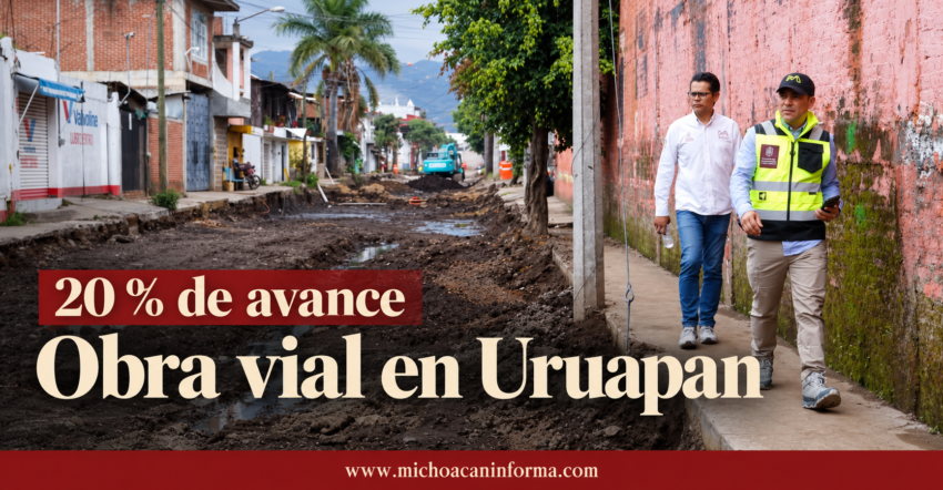 Avanza rehabilitación de calle Adolfo López Mateos en Uruapan