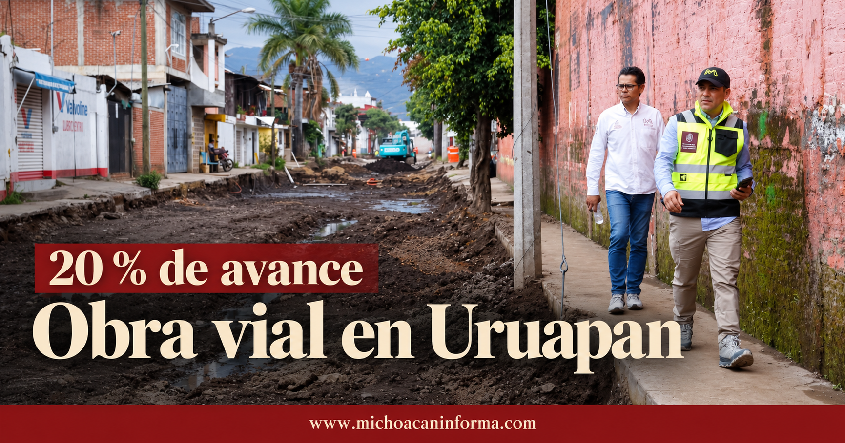 Avanza obra vial en Uruapan